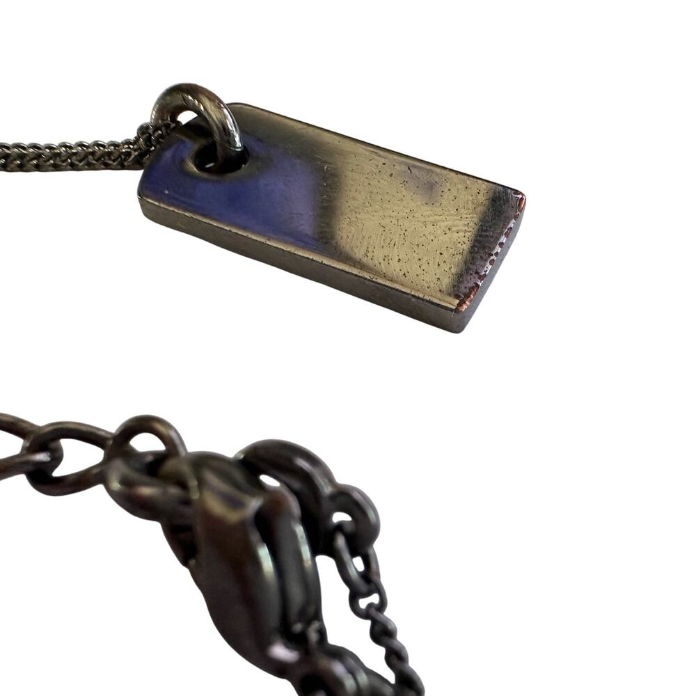 Christian Dior Dog Tag Style Necklace - Gunmetal - Picture 11 of 16